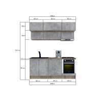 Bucatarie ZONE 200 FRONT PAL K002 / decor 4298